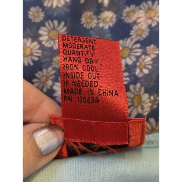 V Christina Women's Ditzy Floral Boho Printed Hi-Low Beachy Flowy Skirt | 16 EUC - Picture 7 of 7